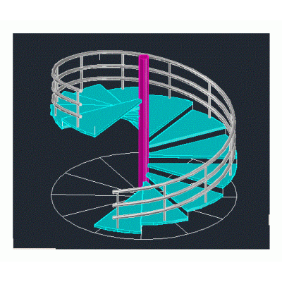 Escalera caracol 3d