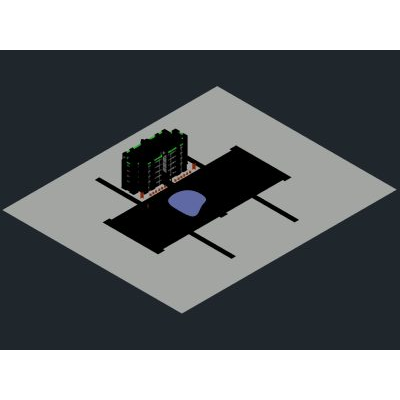 Modelo 3D de Edificio Residencial Multiplanta