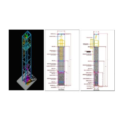 Elevador con canastilla para materiales