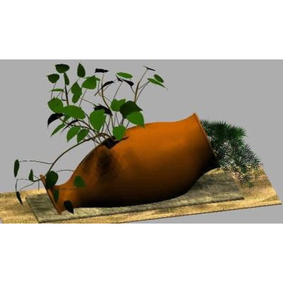 Anfora de jardin 3d