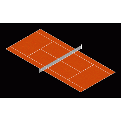 Cancha de tenis 3d