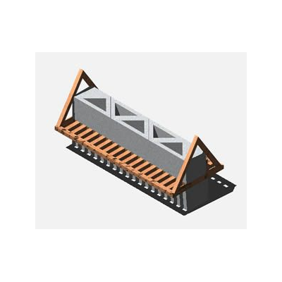 Banca con macetero 3d