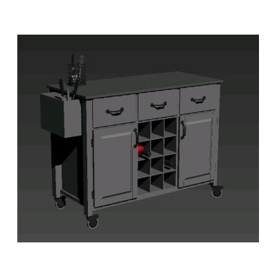 Mesada de cocina 3d