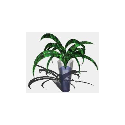Maceta decorativa con planta en 3D