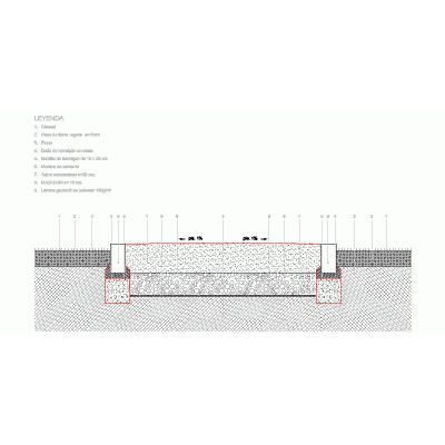 Seccion Constructiva De Firme Exterior Con Sus Componentes