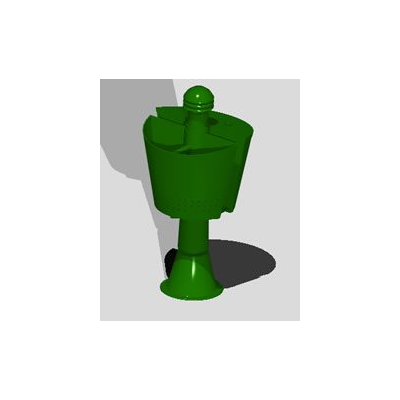 Recipiente publico de basura en 3d