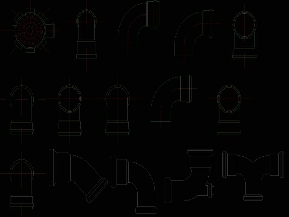 Hidrossanitario Conexoes Detalhamento Esgoto In Dwg 