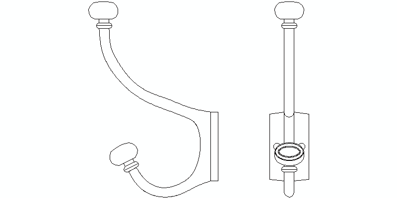 Clothes Hanger In AutoCAD | CAD library