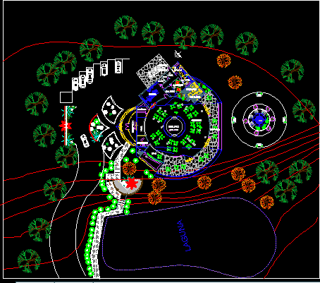 Tourist Restaurant With 3 Forks In DWG | CAD library