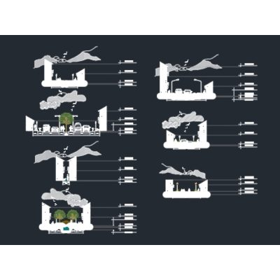 Dibujo de vias para propuesta urbana
