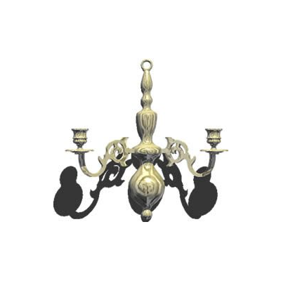 Candelabro Clasico de Pared 3D