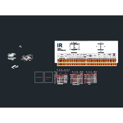 Plano estructural de un edificio de tres niveles