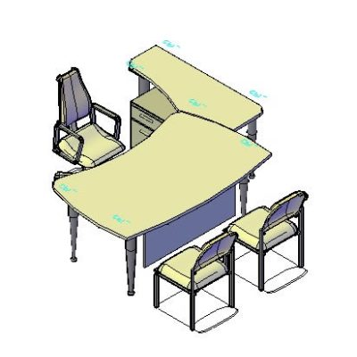 Escritorio gerencia 3d
