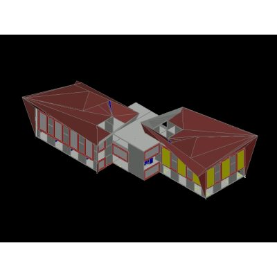 Centro cultural en 3d