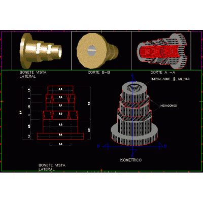 Bonnet de bombe isométrique