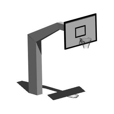 Poste basquet 3d