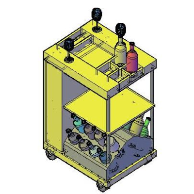 3d beverage cart