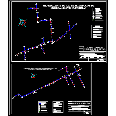 Electric power network in Juchitan
