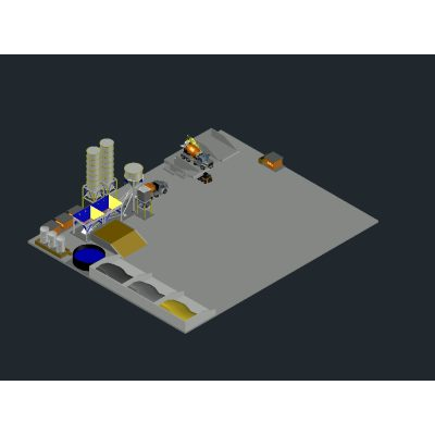 Planta de concreto - 3d