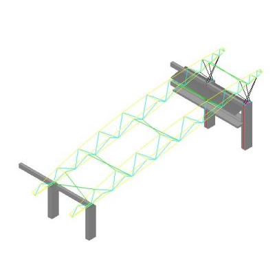Esquema de cercha para gimnasio