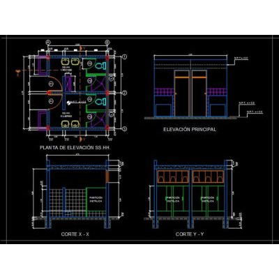 Plano Completo de Servicios Higienicos