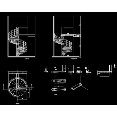 Escalera caracol 3m. desnivel