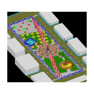 Diseno centro civico en 3d
