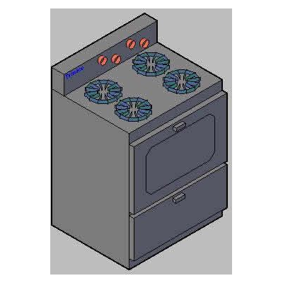 Estufa de Cocina 3D