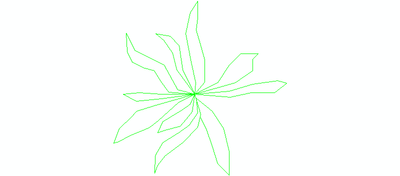 2D-Pflanze in der Draufsicht