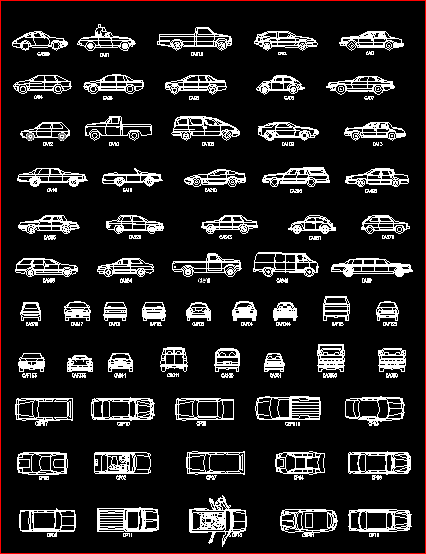 Seitenansichten von Cars 2D