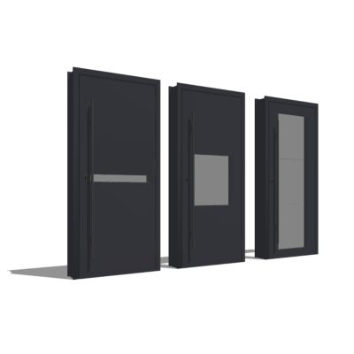 Puertas 3d metalica lista para renderizar