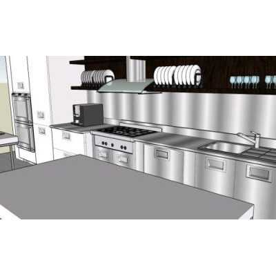 Cocina moderna 3d