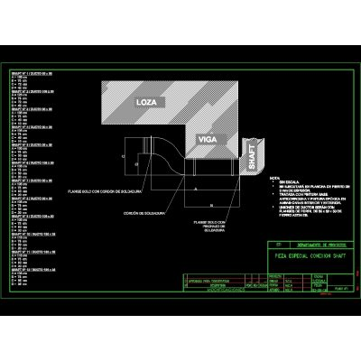 Ducto fabricacion fierro negro conexion shaft