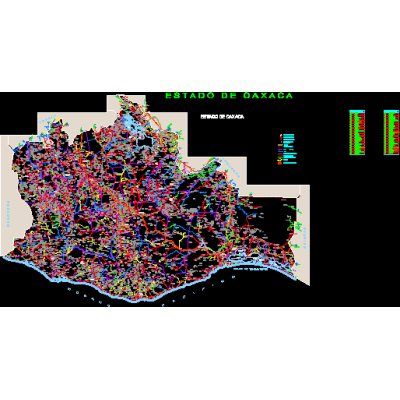 Mapa del estado de oaxaca