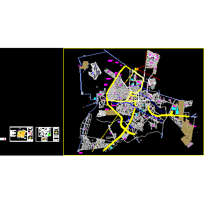 Plano de san miguel de allende; guanajuato; mexico.