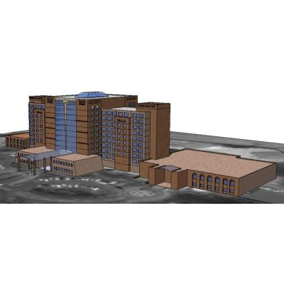 Edificio de campo 3d