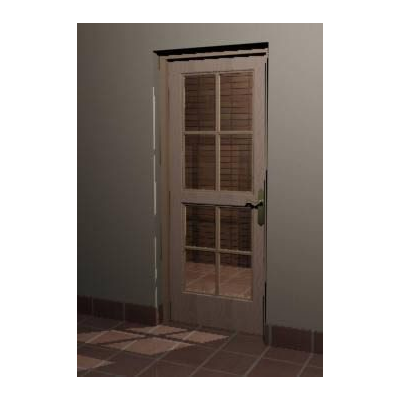 Puerta madera y cristal 0.90x2.10 mts