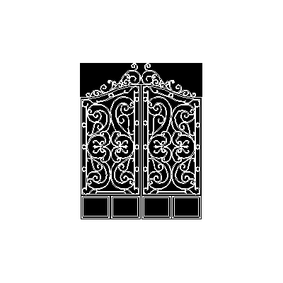 wrought iron garage door