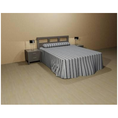 Cama 150 x 200cm con cabecera y mesas de noche