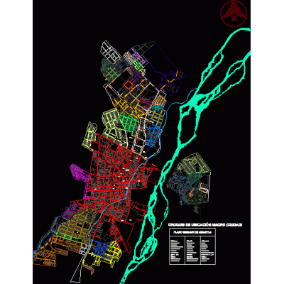 Plano urbano de la ciudad de misantla; veracruz
