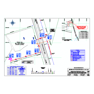 Georeferenced plan - electrification project - piura.