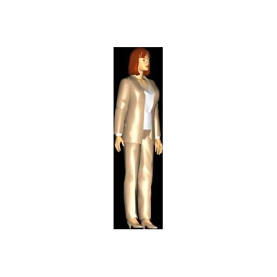 Figura Femenina en Traje Ejecutivo 3D