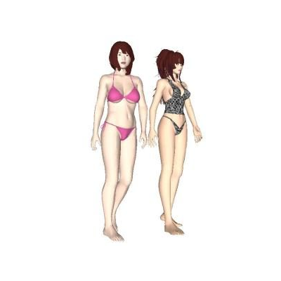 Anime girl bikini