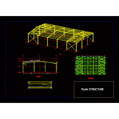 Estructura de acero cobertizo