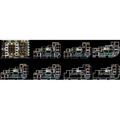 Planos de Edificio de Departamentos Modernos