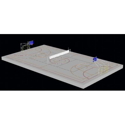 Cancha multiusos 3d