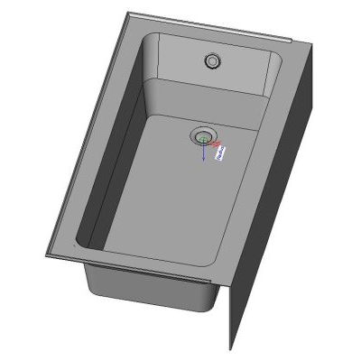 Banera Rectangular Empotrada 3D
