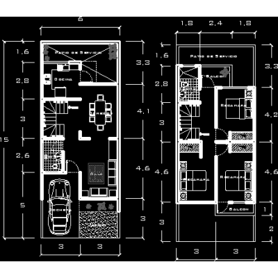 Casa habitacion 6x 15