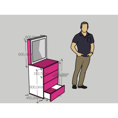 Mueble Tocador Compacto en Melamina