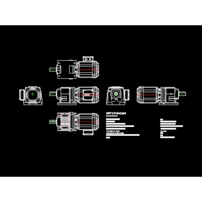 motoréducteur à coudre coaxial r57 1.5 cv